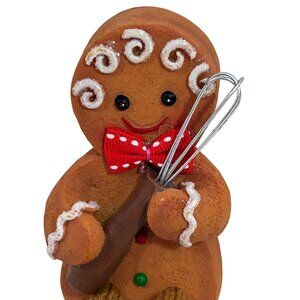 Ganz Gingerbread Man Shelf Sitter Holds Whisk Holiday Christmas Kitchen Decor